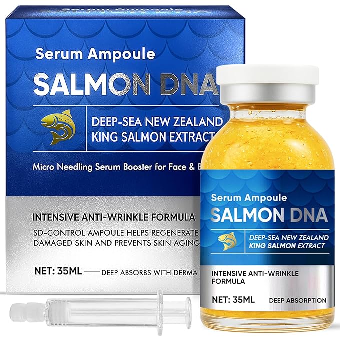 Salmon DNA Serum, 35ml Microneedling Serum for Wrinkles, Anti-Aging & Enhance Barrier Function
