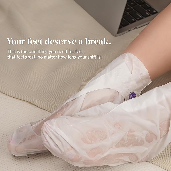 Epielle Hydrating & Moisturizing Hand & Foot Masks, Relieve and Soften Dry, Rough Skin, Self Care Gifts for Women, Spa Kit, Stocking Stuffers, 6 Moisturizing Gloves & 6 Moisturizing Socks