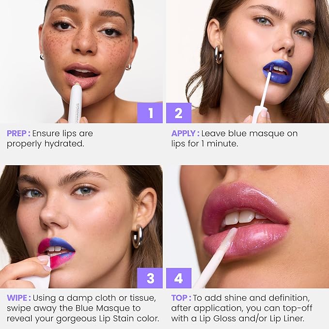 Wonderskin Wonder Blading All Day Lip Stain Peel Off Masque - Long Lasting, Waterproof and Transfer Proof Pink Lip Tint, Matte Finish Peel Off Makeup (Crush Masque)