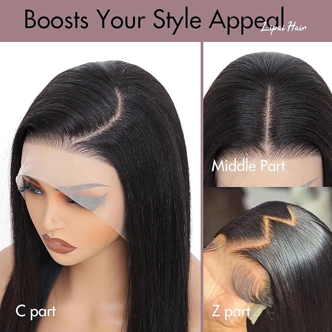 30 Inch Lace Front Wig Human Hair 13x4 HD Lace Front Wigs for Black Women - 220% Density, Pre-Plucked Natural Hairline & Glueless Design for Effortless Style