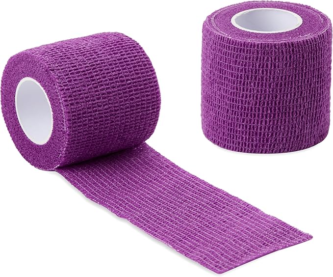 Sensi Wrap Grip Cover Sports Self Bandage Rolls 2-inch x 5-Yards 24pcs (Violet)