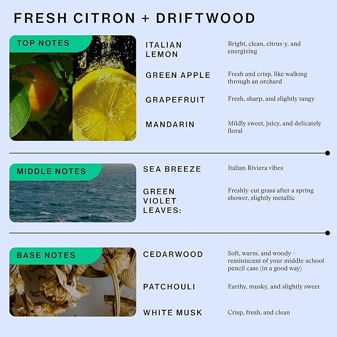 OffCourt Unisex Fragrance – Fresh Citron & Driftwood Scent - Cologne for Men & Perfume for Women, Clean Ingredients, Vegan, Cruelty-Free, Made in USA, 1.7 Oz (50ml) TSA-Friendly