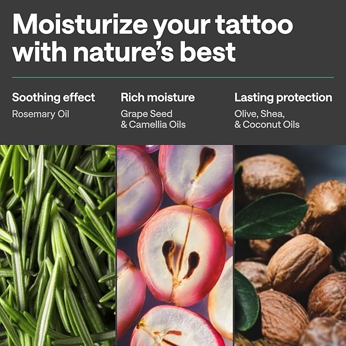 Tattoo Balm Stick – Maximum Strenght Tattoo Aftercare Healing Ointment – Travel Size Deluxe Tattoo Butter Moisturizer & Tattoo Numbing Cream, Lotion, Glide Alternative, Tattoo Care Supplies