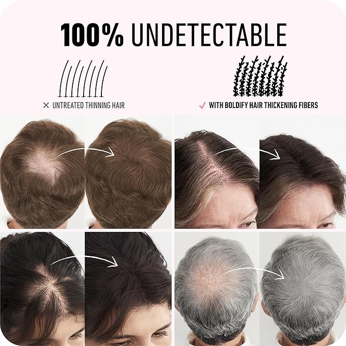 BOLDIFY Hair Fibers (12.5g) - Fill In Thinning and Fine Hair for an Instantly Fuller, Thicker Look - 14 Shades for Women & Men - Medium Blonde