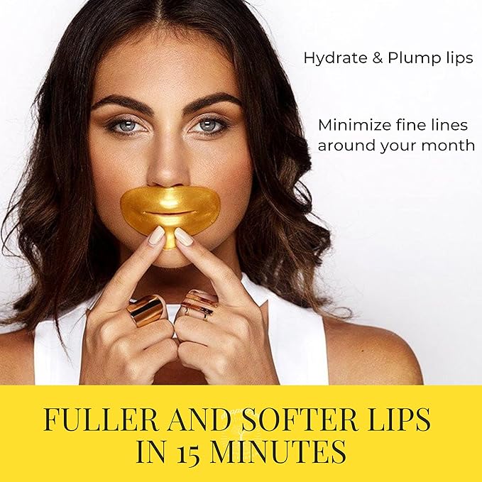 Doppeltree PLUMP IT Moisturizing Lip Mask (18 patches) - lip plumper, moisturizer for dry lips, chapped lip care and repair, conditioning lip exfoliator treatment - Formulated in San Francisco