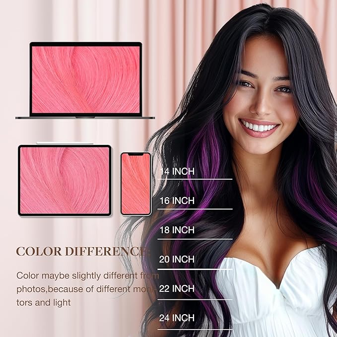 GOO GOO Colored I Tip Hair Extensions, Real Human Hair, 16inch 50g 100S, Cold Fusion I Tip, Invisible Remy, Light Pink