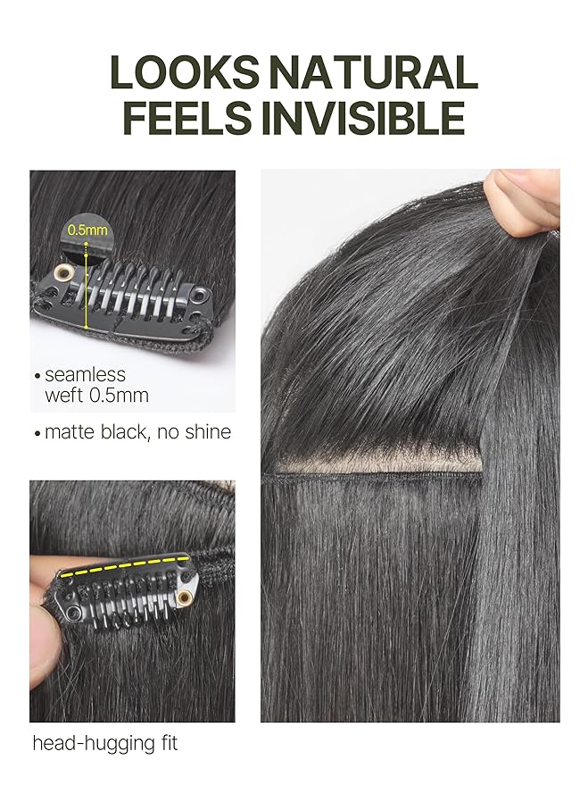 Frodio Clip Ins Hair Extensions Black 20 inches Remy Real Human Hair Seamless Silk Long Straight Full Thick Virgin Brazilian Jet Black Natural Color Beauty For Women Can Be Body Wave 135g 9 Piece