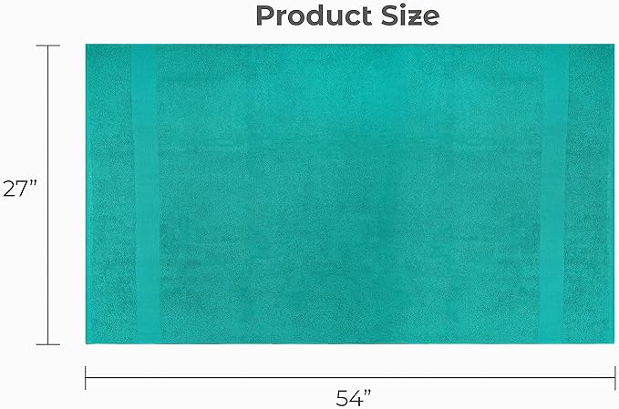 Softolle Luxury Bath Towels Set of 4 (27” x 54”) | Towels for Bathroom | Super Soft | Highly Absorbent Towels for Home, Spa, Gym (Teal)