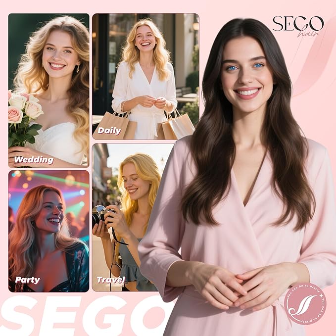 SEGO Clip In Short Hair Extensions Real Human Hair Single 6 Pcs Individual Clip Ins Remy Straight Soft Seamless Hairpieces for Women -12 Inch #60 Platinum Blonde