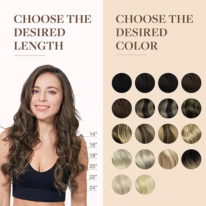 GOO GOO Clip in Hair Extensions Real Human Hair, Remy Human Hair Extensions Clip ins for Women, Natural Human Hair, 22inch 150g 7Pcs, 5 Light Ash Brown