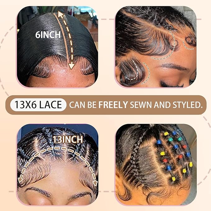 13x6 Body Wave Lace Front Wigs Human Hair Pre Plucked 28inch 180 Density Virgin Real Human Wig 3x Longer Lifespan HD Lace Frontal Wigs Human Hair for Women (Natural Black, 28inch)
