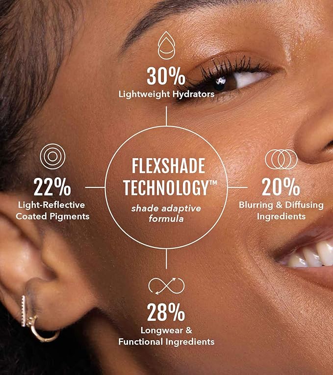 No Makeup Makeup Long-Lasting Lightweight Foundation & Brush Duo | Cruelty-Free, Fragrance-Free, Buildable, Transfer-Proof Makeup (Fair)