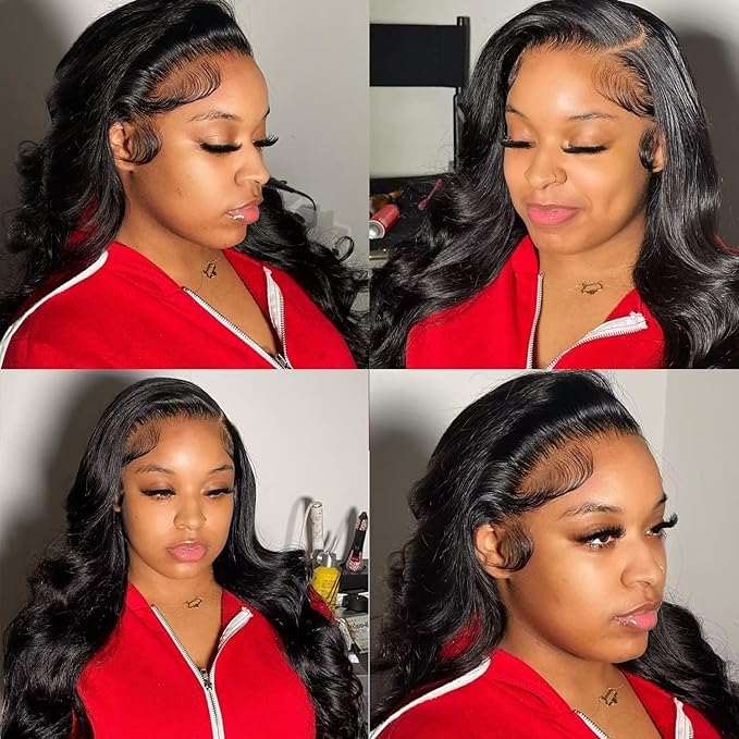 14 Inch 13x4 Lace Frontal Body Wave Ear to Ear HD Transparent Frontal Closure With Baby Hair Free Part Virgin Human Hair Natural Hairline 150% Density