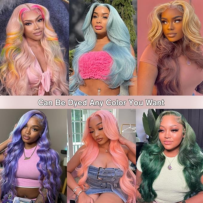 Alimubi 613 13x6 Lace Front Wig Human Hair 200 Density 613 Lace Front Wig Human Hair Body Wave Blonde Wig Human Hair（26 Inch）