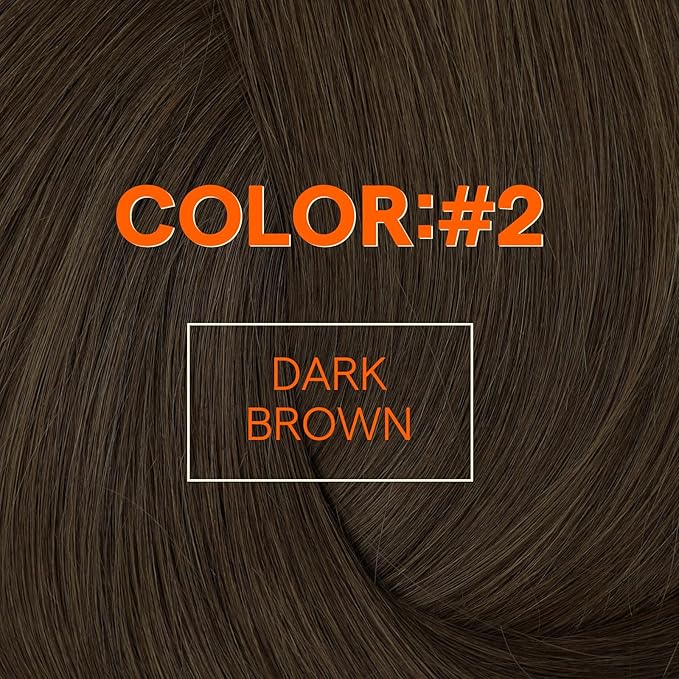 Full Shine Brown Weft Hair Extensions Real Human Hair Straight Remy Hair Bundles 105G Double Weft Extensions Dark Brown Sew In Hair Extensions Human Hair Weave Extensions Hair Wefts 24 Inch