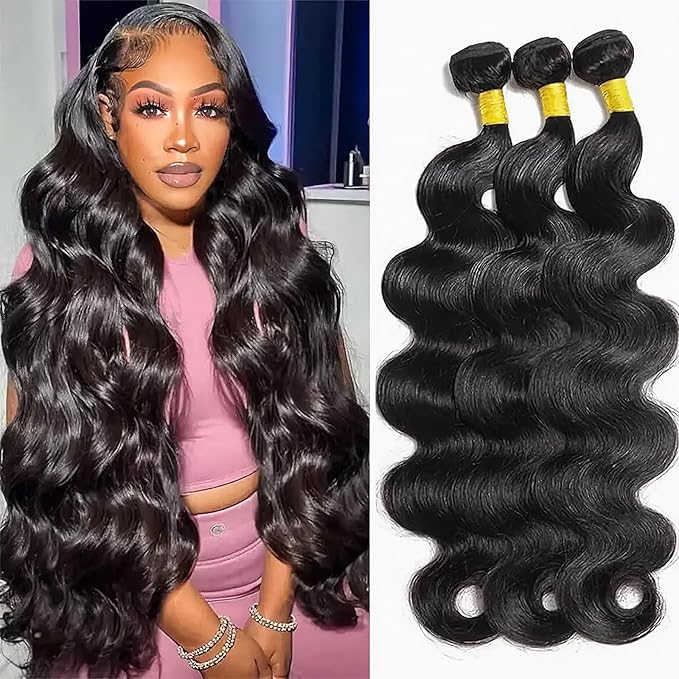 12 A Human Hair Bundles 26 28 30 Inch Body Wave Curly Bundles Human Hair 100% Unprocessed Brazilian Raw Virgin Hair 3 Bundles Body Wave Natural Color
