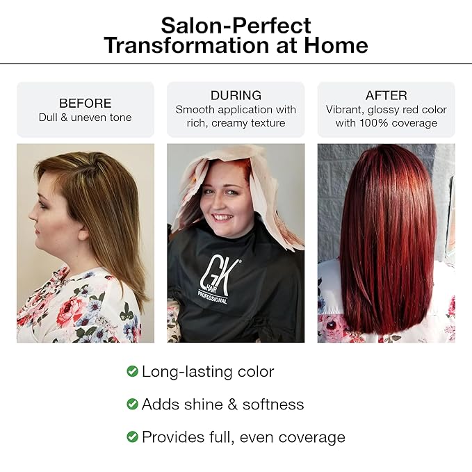 Global Keratin GK HAIR Professional Hair Color Cream Tube 3.4 Fl Oz Nourishing & Cleansing Colors for Styling High Performance Long Lasting Permanent Natural Toner Dye, Naturals - 8 Light Blonde