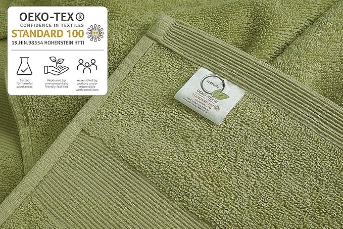 Softolle Luxury Bath Towels Set of 4 (27” x 54”) | Towels for Bathroom | Super Soft | Highly Absorbent Towels for Home, Spa, Gym (Sage Green)