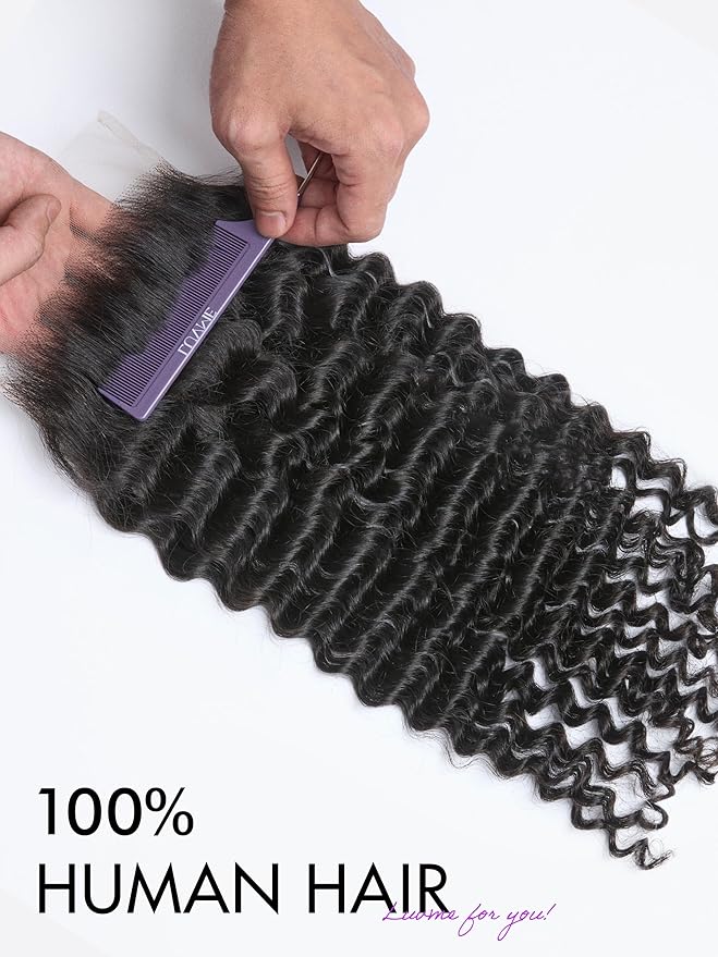 LUVME HAIR 5X5 Deep Wave 22" Human Hair Lace Closure
