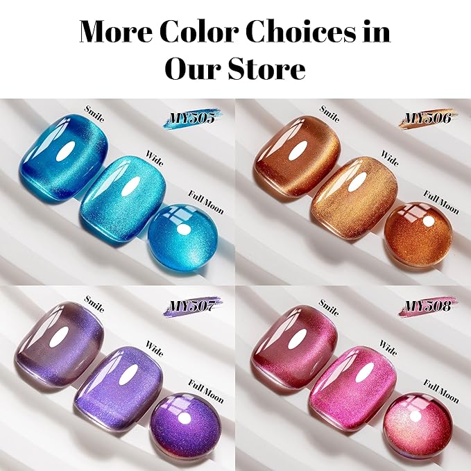 YTD Likomey High Shine Glass Cat Eye Gel Nail Polish,15ml Gold Brown Magnetic Holographic Glitter Translucent Jelly Salon Home Fall Winter UV Color Varnish with Magnet Stick,HEMA Free TPO Free,MY506
