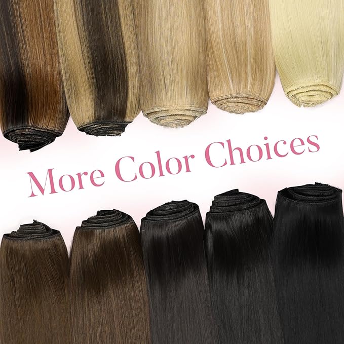 Clip in Hair Extensions Long Straight Hairpieces 22 Inch Platinum Blonde 4PCS Ultra-thin and breathable Hairpieces Fiber Double Weft Hair for women