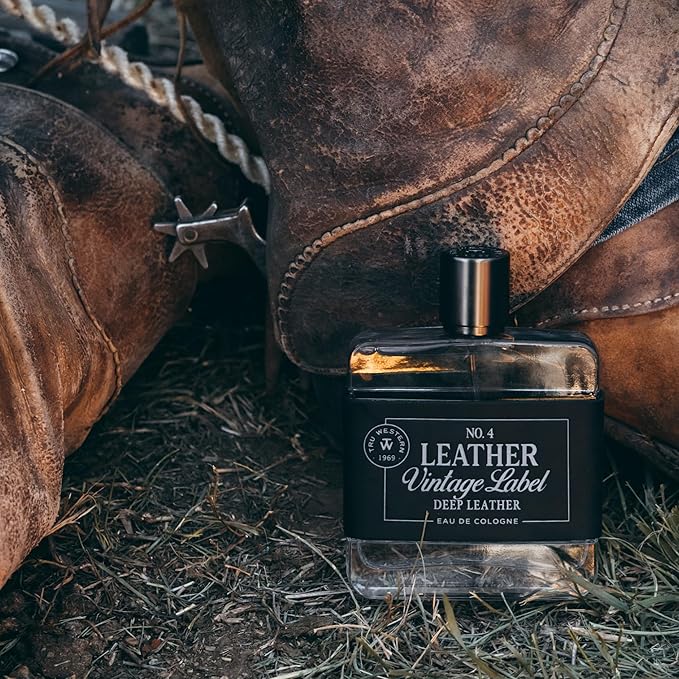 Tru Fragrance Beauty No. 4 Leather Vintage Label Deep Leather