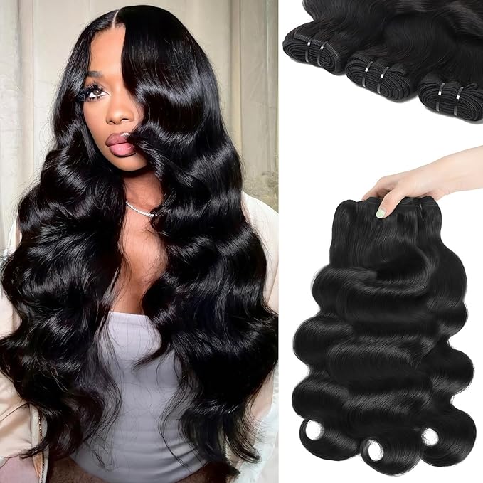 AZONA 16A Real Raw Bundles Body Wave Human Hair,No Tangle No Shedding Body Wave Bundles Human Hair,Triple Lifespan Over Regular Virgin Hair Bundle,Silky And Soft 26 28 30 Inch
