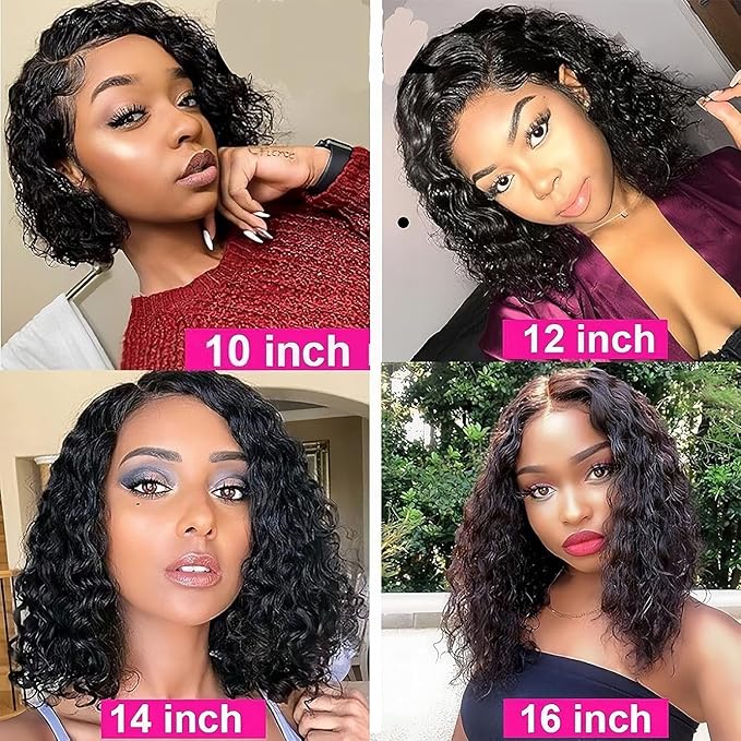 LICHANG Wear And Go Body Wave Bob 13x4 HD Lace Front Human Hair Wigs for Black Women (12 Inch, Natural Color)