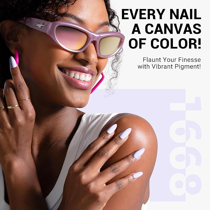 MelodySusie Thick White Gel Nail Polish,0.5fl oz Soak Off UV LED Purple White Gel Polish Gift for Women Nail Art Manicure Salon DIY Nail Design Decoration at Home-1668