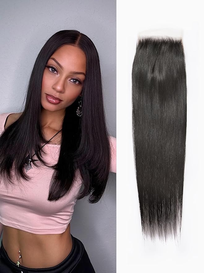 LUVME HAIR 5X5 Straight 164" Human Hair Lace Closure