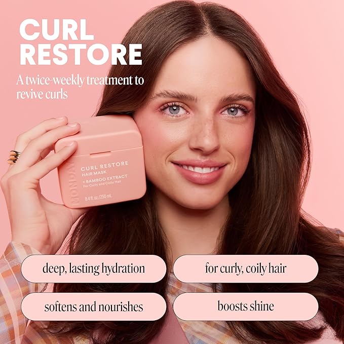 MONDAY HAIRCARE CURL RESTORE Hair Mask with Bamboo Extract, Coconut Oil & Shea Butter for Curls & Coils of all types 250 mL