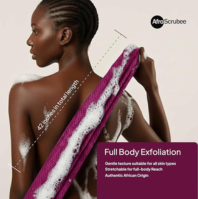 Authentic African Net Sponge Exfoliating Bath Sponge (Purple)