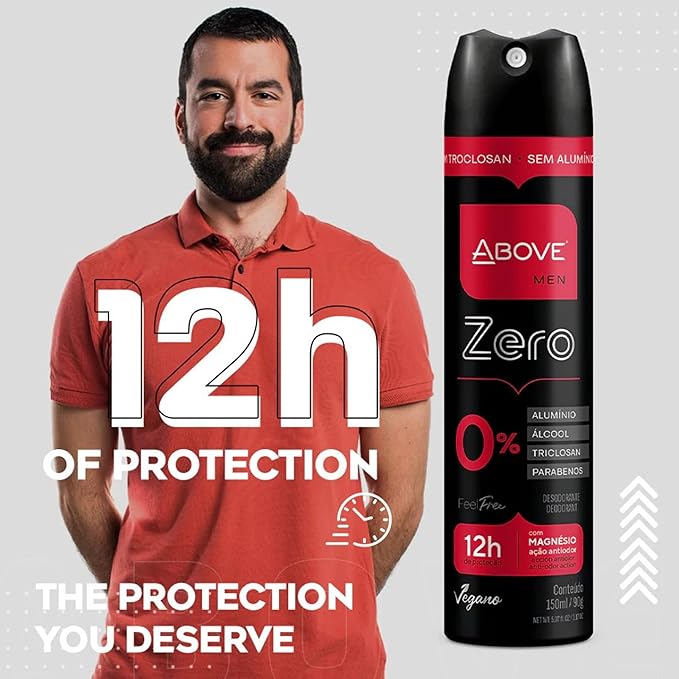 ABOVE Ocean - 72 Hour Antiperspirant Roll-On Deodorant for Men - Lemon, Bergamot, Lavender Scent - 1.7 oz