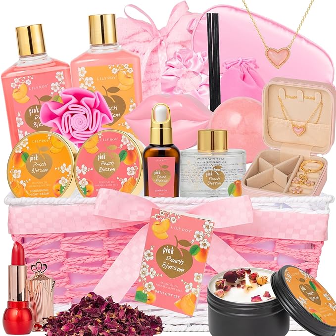 Christmas Gifts for Women Gift - 23-Piece Relaxing Bath and Body Gift Baskets Set Spa Gift Baskets for Women, Gift Sets | Mothers Day Gift for Mom, Birthday Present, Holiday, Anniversary Gift Idea