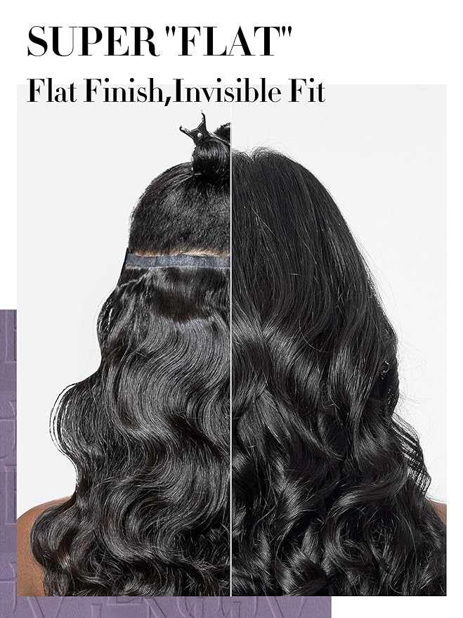 LUVME Clip in Hair Extensions Real Human Hair, Natural Black 135g 9pcs 18 Inch, Human Hair Clip ins Extensions for Women on Thick Body Wavy Extensions