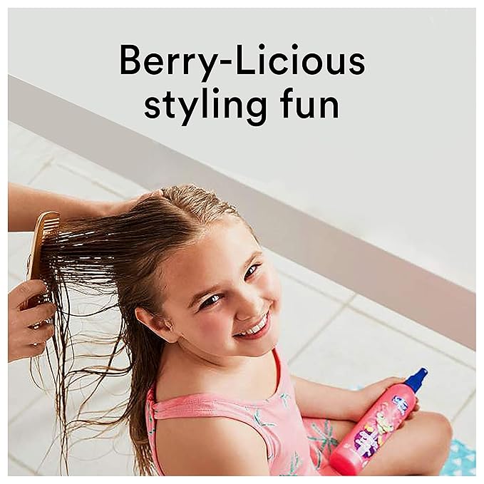 Suave Kids Detangler Spray For Tear-Free Styling, Berry Awesome Dermatologist-Tested Hair Detangler Formula 10 oz, Pack of 6