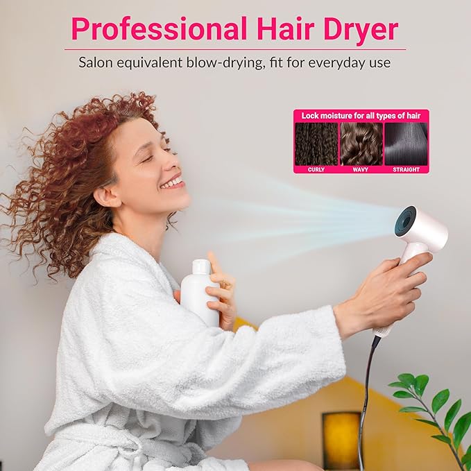 Premium Professional 1500W Portable High Speed Hair Dryer, Tideway Blow Ionic Hair Dryer, Travel Blowdryers for Hair, Gift, Home