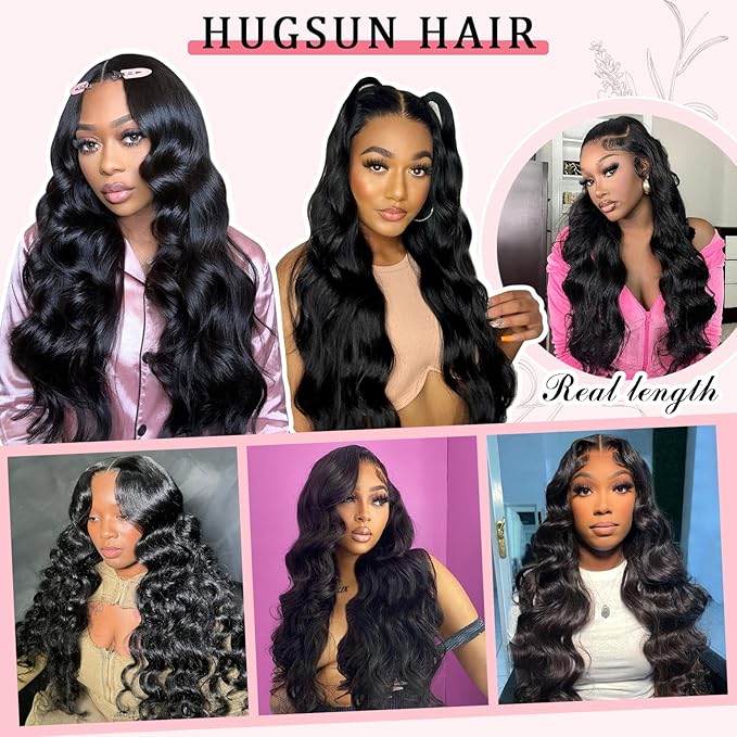 13X6 Body Wave Lace Front Wigs Human Hair 12A 250% Density Lace Frontal Wigs HD Glueless Wigs Human Hair pre Plucked with Baby Hair Natural Color 26 Inch