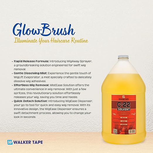 Walker Tape C-22 Solvent Spray for Adhesive - Tape in Extension Remover Spray - Hair Glue Remover Spray - Tape In Remover Spray - Wig Glue Remover - Tape in Hair Extension Remover (Citrus 128 Fl Oz)