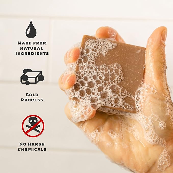 Dr. Squatch Natural Bar Soap for Men - Cold Process Soap with No Harsh Chemicals - Fresh Falls (5 oz, 5-Pack)