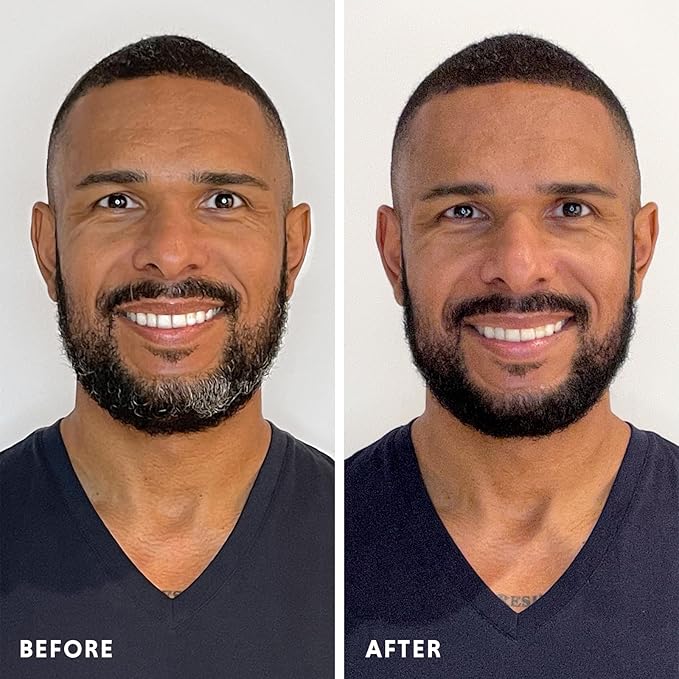 Hair & Beard Color for Full Gray Coverage 2 pack - Dark Ash Brown - Ammonia-Free Complete Men’s At-home Beard & Hair Dye Kit, Professional-grade Permanent Hair Color (4.1)
