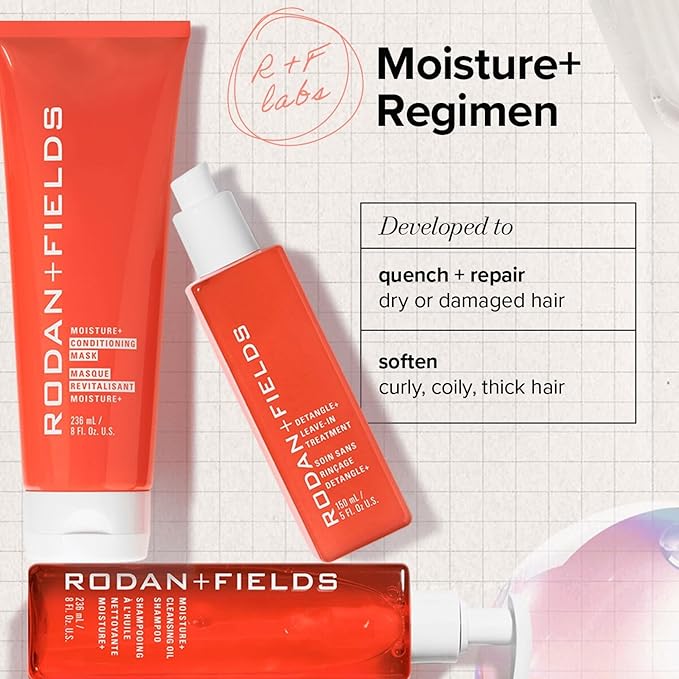 RODAN + FIELDS Detangle+ Leave-In Treatment | Coconut & Jojoba Oil Color-Safe Conditioner | Helps Protect Hair from Heat Damage | Ginger & Hyaluronic Acid Hair Moisturizer | 150 mL