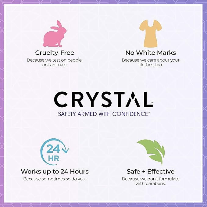 CRYSTAL Deodorant - Mineral Roll on Vegan Deodorant for Women and Men, Unscented - 2.25 fl. oz. (3 Pack) (Packaging May Vary)