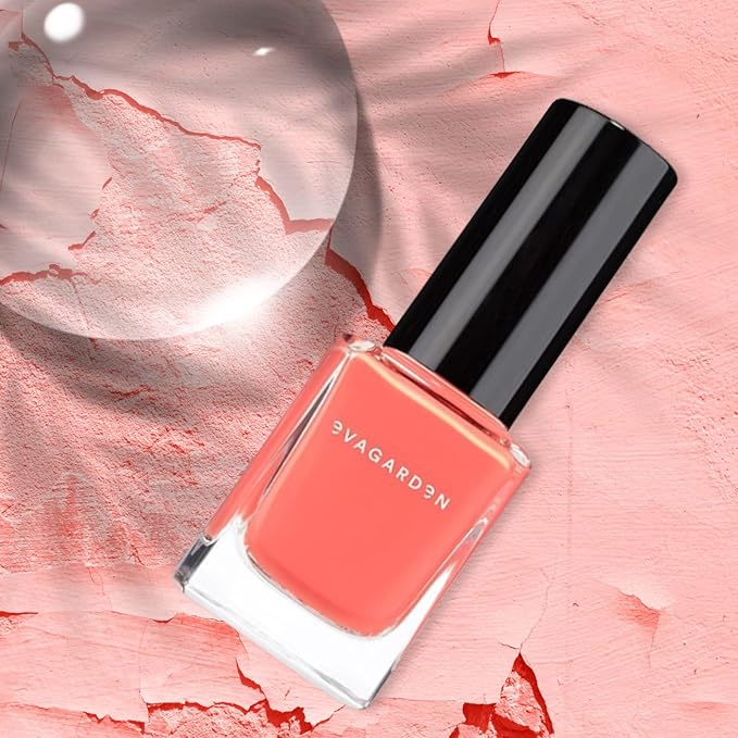 EVAGARDEN Sea Water Resistant Nail Polish - Saturated Color with Thin Film Coating - Attractive, Durable and Smooth Coverage - Clean Formula, No Harsh Substances - 705 Living Coral - 0.34 oz
