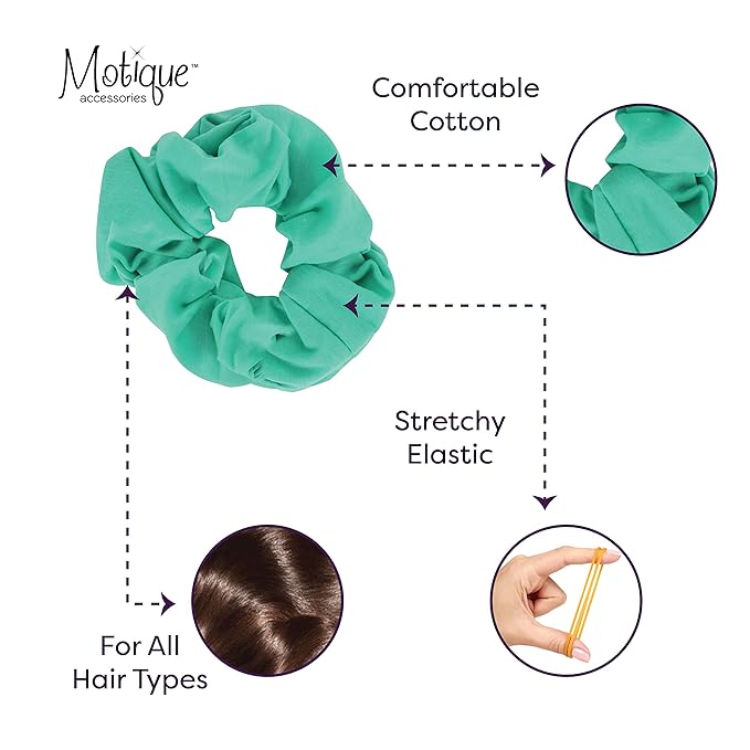 Jumbo Cotton Scrunchie Hair Tie - Mint