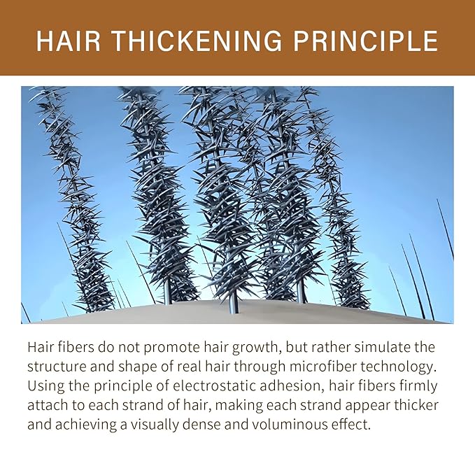 Hair Fibers 27.5g - Fill in sparse hair, instantly making hair thick and voluminous. Suitable for both men and women,Dark Brown