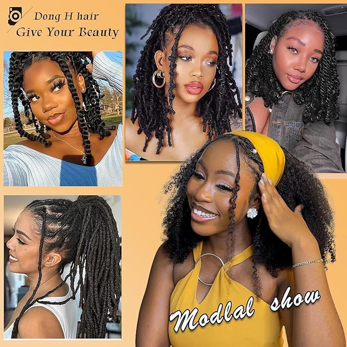 Afro Kinkys Bulk Human Hair 20 Inch for Braiding Afro Kinky-Curly Human Hair Bulk For Mini Twist, Repair Locs Hair Bulk Human Braiding Hair for Micro Dreadlocs Extensions(1B,35g/pack)