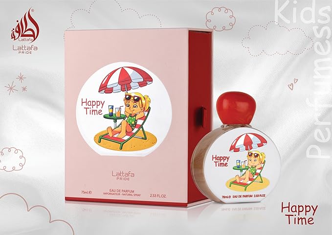 Lattafa Pride Happy Time for Kids Eau de Parfum Spray, 2.53 Ounce / 75 ml