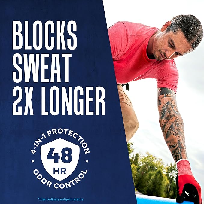 Right Guard Sport Fresh Scent Antiperspirant & Deodorant Invisible Solid - 4-in-1 Deodorant For Men, Blocks Sweat, 48-Hour Odor Protection, Quick-Drying, & Long-Lasting, 2.6 oz (6 Pack)