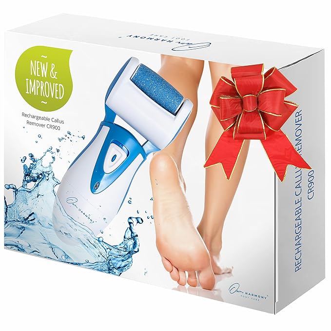 Electric Callus Remover: Own Harmony Professional Pedicure Tools Foot Care for Women, Rechargeable Foot Scrubber, CR900 Electronic Feet File Pedi Sander Best for Hard Cracked Dry Dead Skin, 3 Rollers